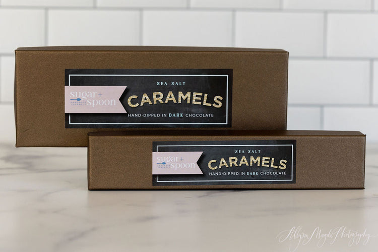 dark chocolate dipped sea salt caramels (holiday pre-order)