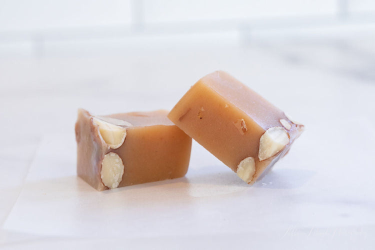 vanilla + toasted almonds caramels (holiday pre-order)